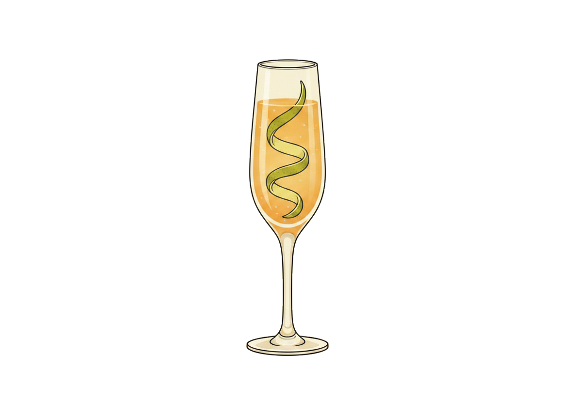Air Mail cocktail illustration