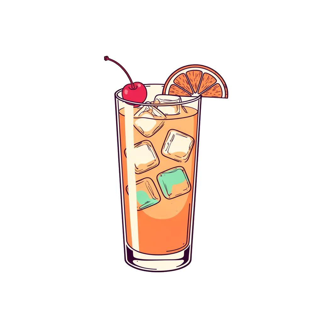 Alabama Slammer cocktail illustration
