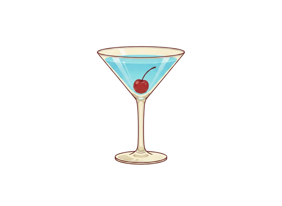 Aviation cocktail illustration