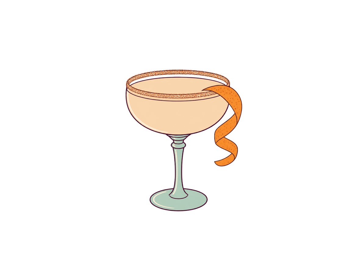 Cable Car cocktail illustration