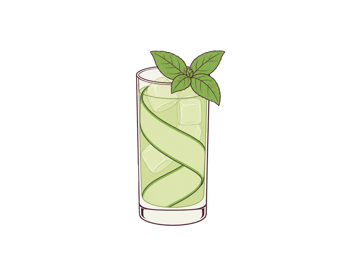Cucumber Cooler cocktail illustration