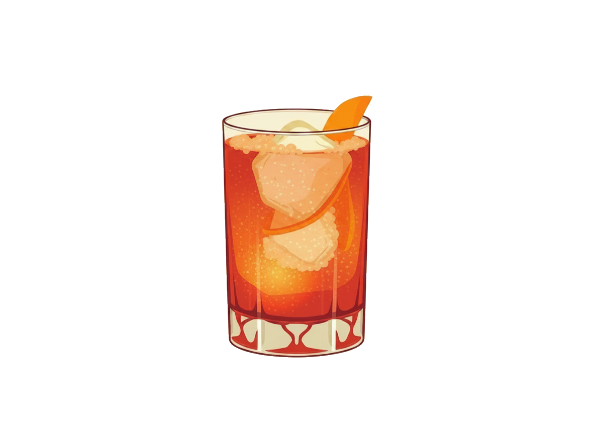 Garibaldi cocktail illustration