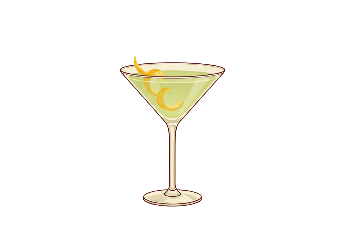 Greenpoint cocktail illustration