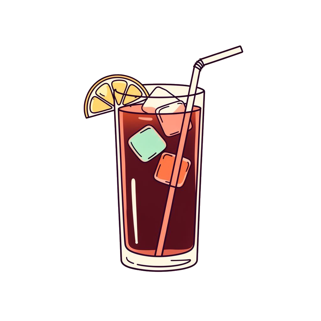 Long Island Iced Tea cocktail illustration