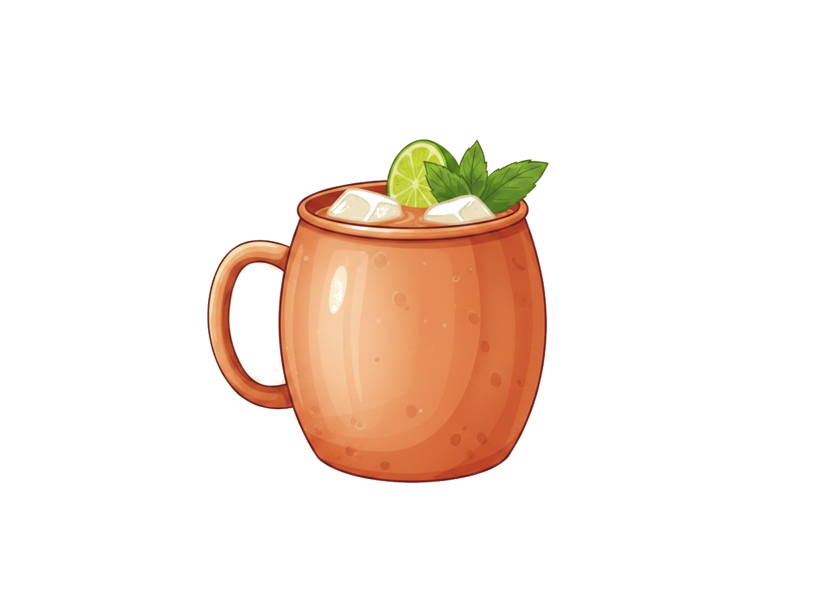 Mezcal Mule cocktail illustration