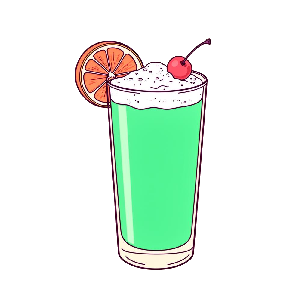 Midori Sour cocktail illustration