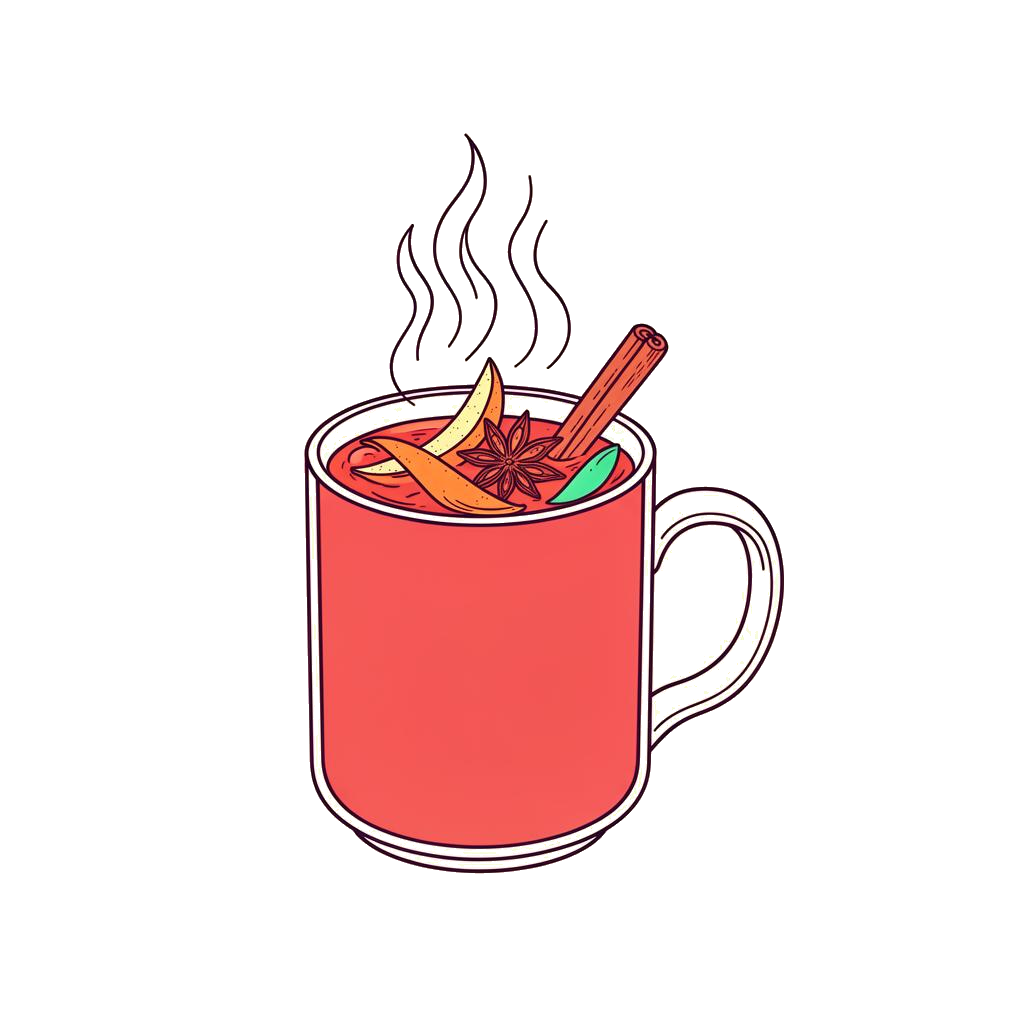 Mulled Wine cocktail illustration
