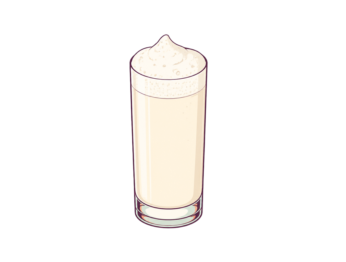 Ramos Gin Fizz cocktail illustration