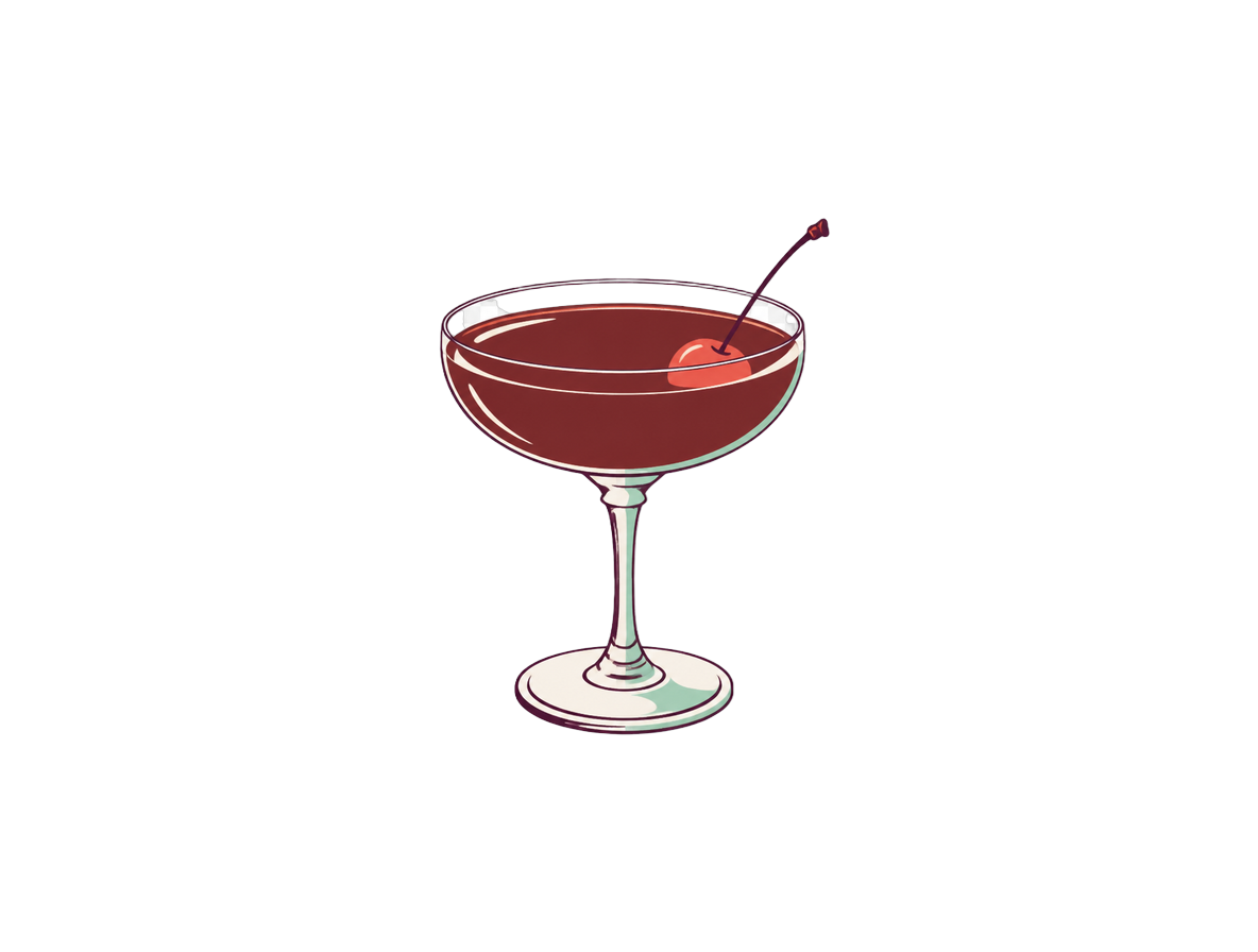 Remember the Maine cocktail illustration