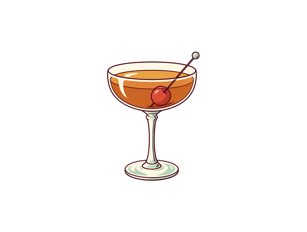 Rob Roy cocktail illustration