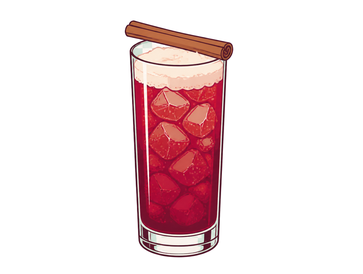 Ruby Hearts cocktail illustration