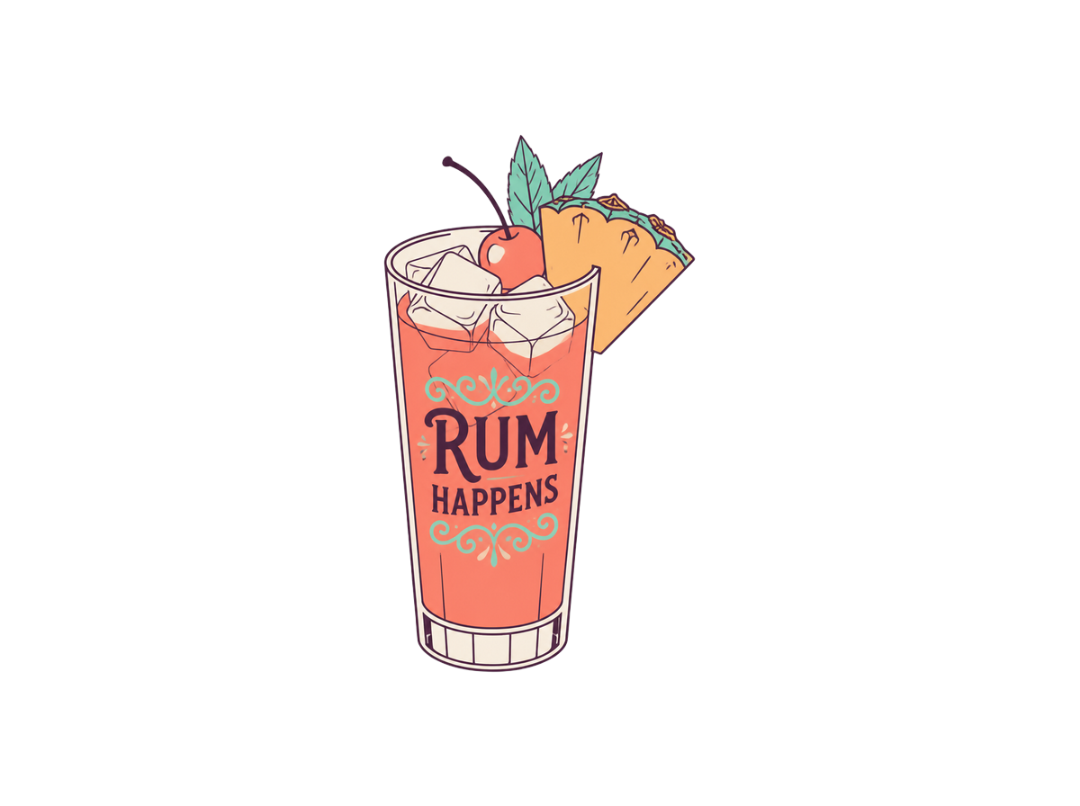 Rum Happens cocktail illustration