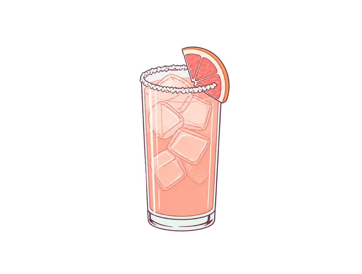 Salty Dog cocktail illustration