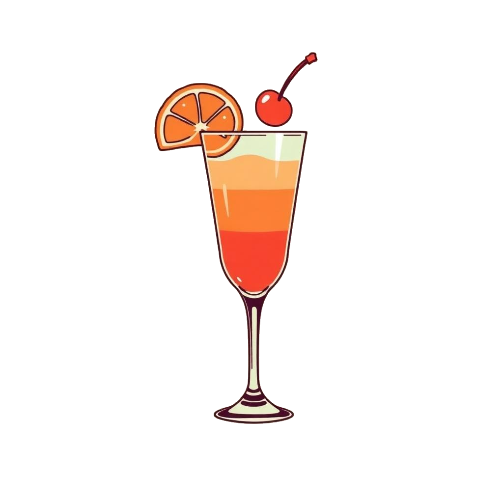Sex on the Beach cocktail illustration