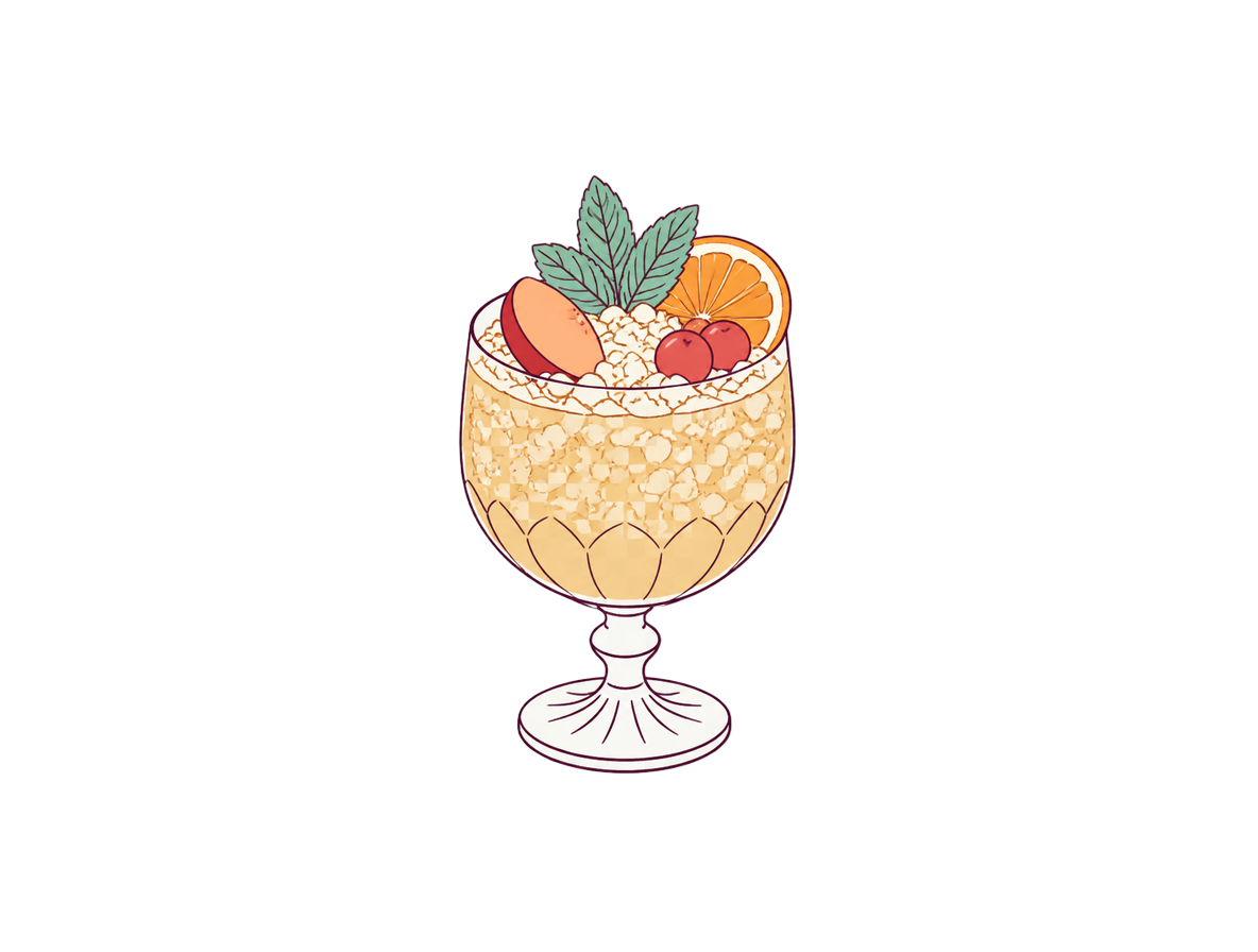 Sherry Cobbler cocktail illustration