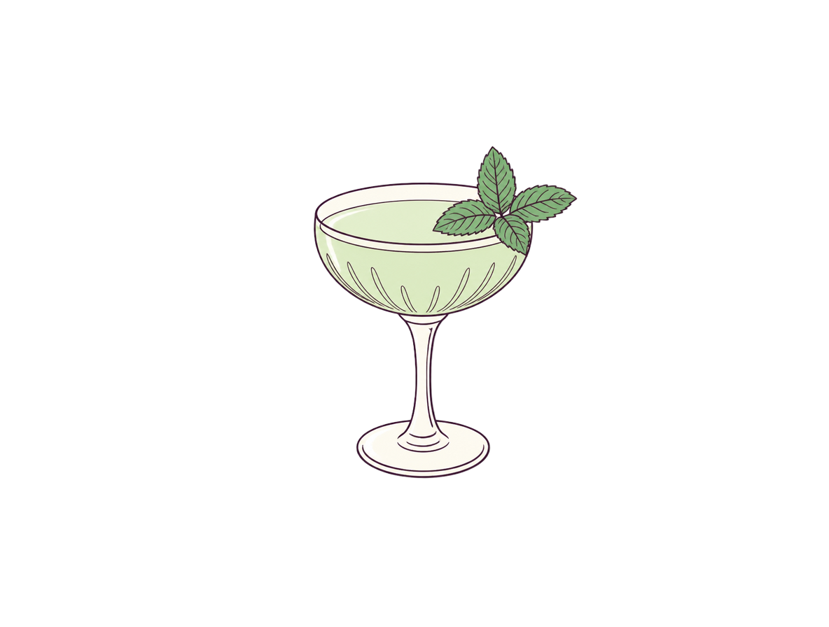 Southside cocktail illustration