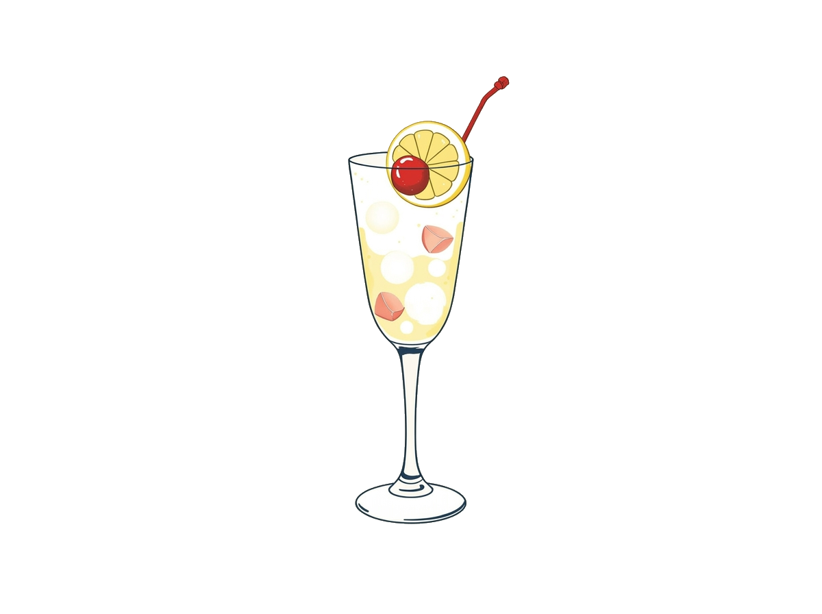 Tom Collins cocktail illustration