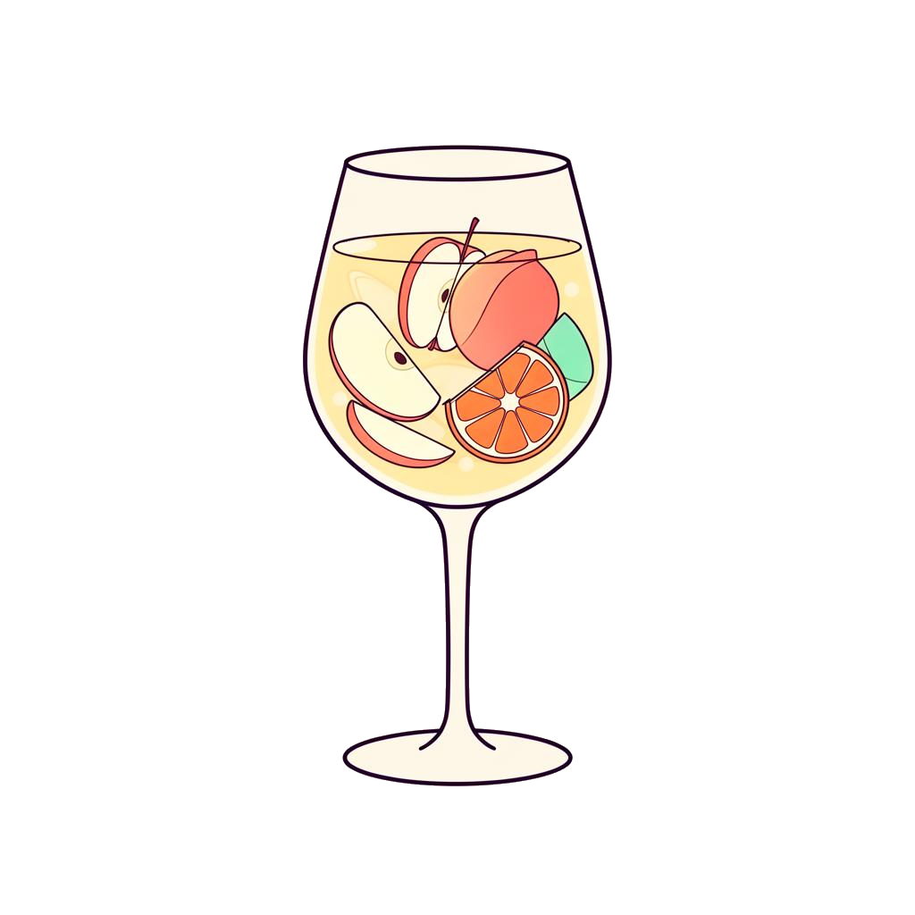 White Sangria cocktail illustration